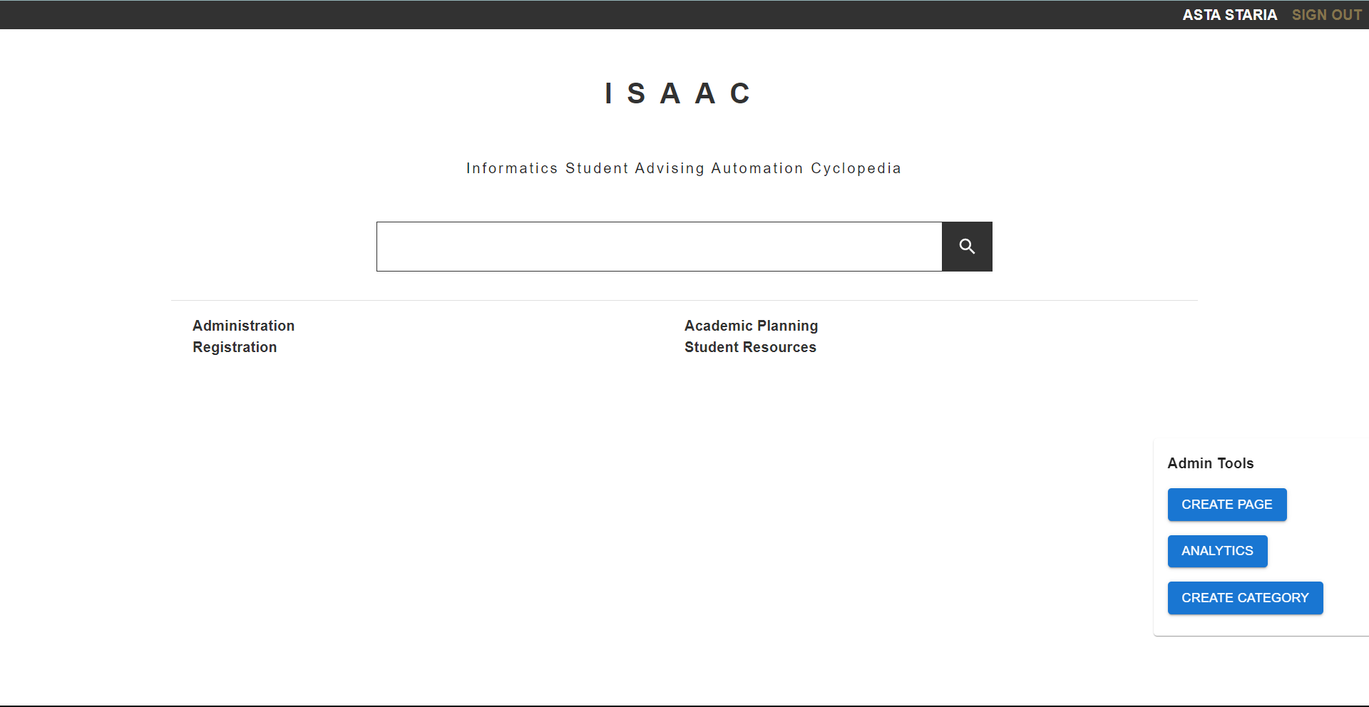 index page